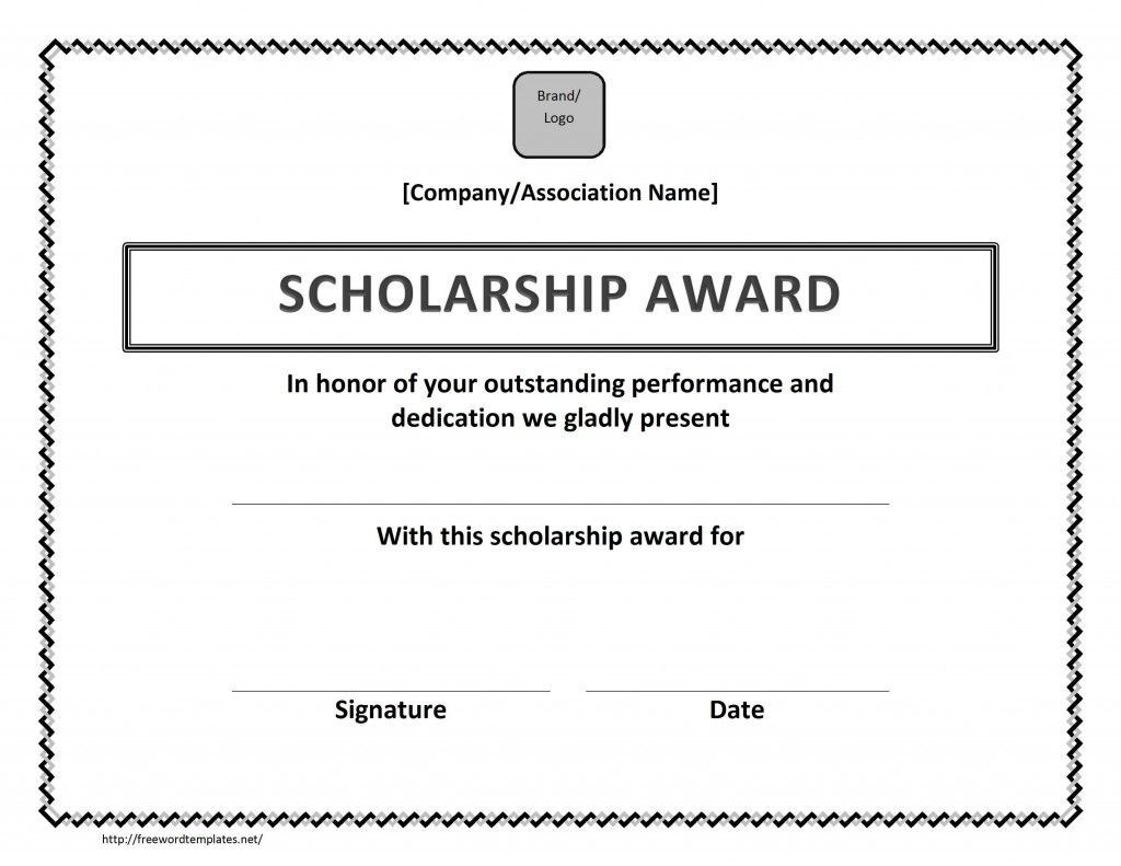 Scholarship Award Certificate Template | Scholarship For Academic Award Certificate Template