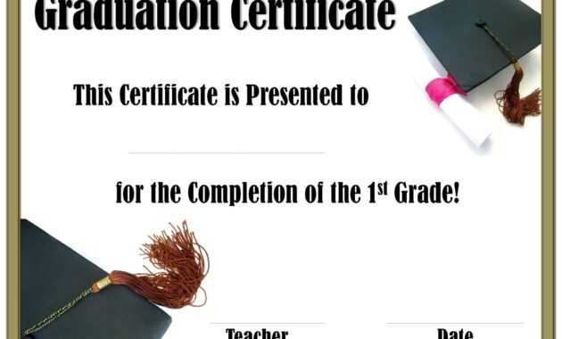 School Graduation Certificates | Customize Online With Or with 5Th Grade Graduation Certificate Template