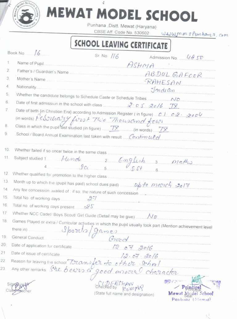 School leaving certificate format school leaving with regard to