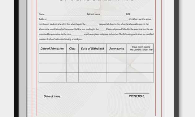 School Leaving Certificate Template | Certificate Templates within Leaving Certificate Template