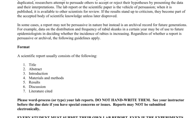 Science Lab Report Template - Pc|Mac for Lab Report Template Word