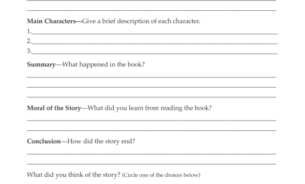 Second Grade Book Report Template | Book Report Form Grades with regard to Story Report Template