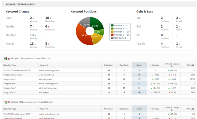 Seo &amp; Marketing Report Pdf System Templates | Rank Ranger for Seo Report Template Download