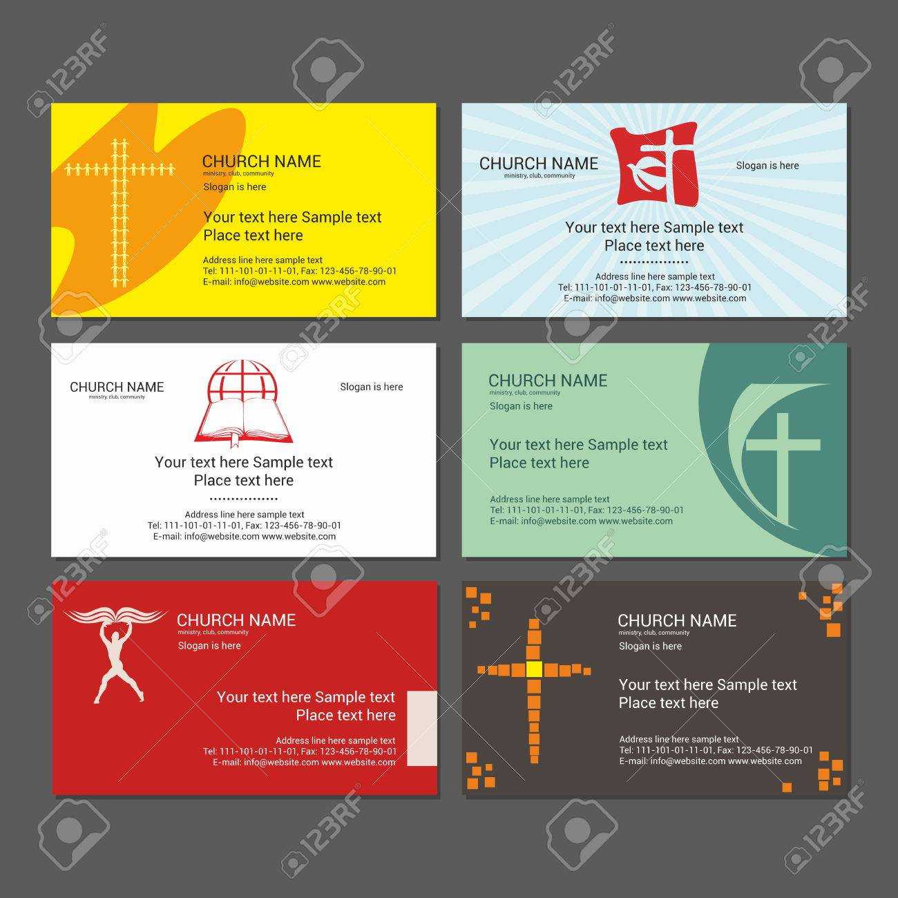 Set Christian Business Cards. For The Church, The Ministry, The.. With Christian Business Cards Templates Free