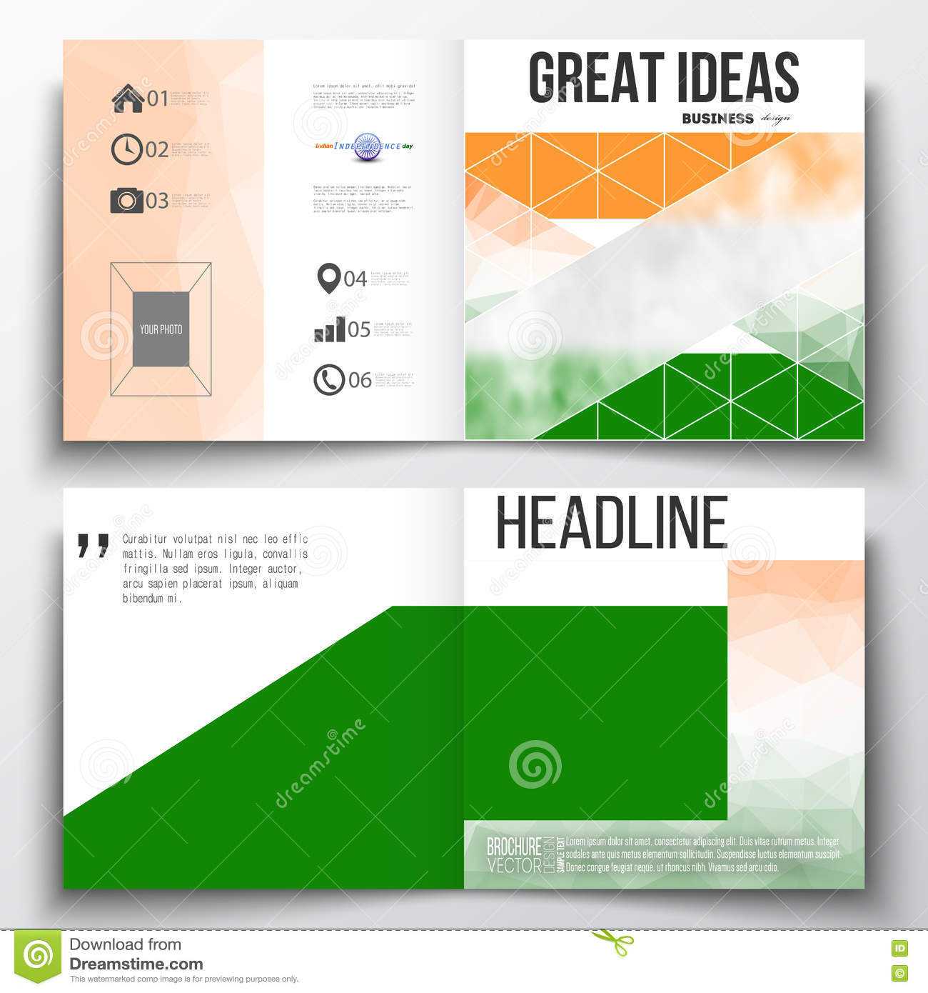 Set Of Annual Report Business Templates For Brochure For Ind Annual Report Template
