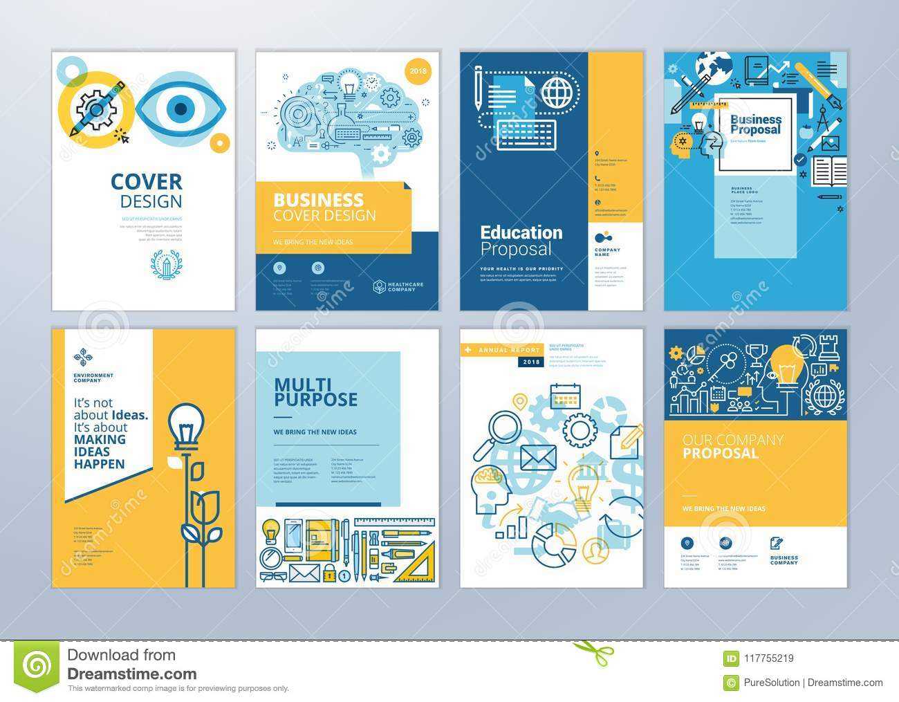 Set Of Brochure Design Templates On The Subject Of Education Pertaining To Brochure Design Templates For Education