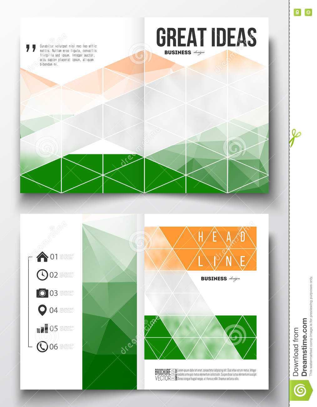 Set Of Business Templates For Brochure, Magazine, Flyer For Ind Annual Report Template