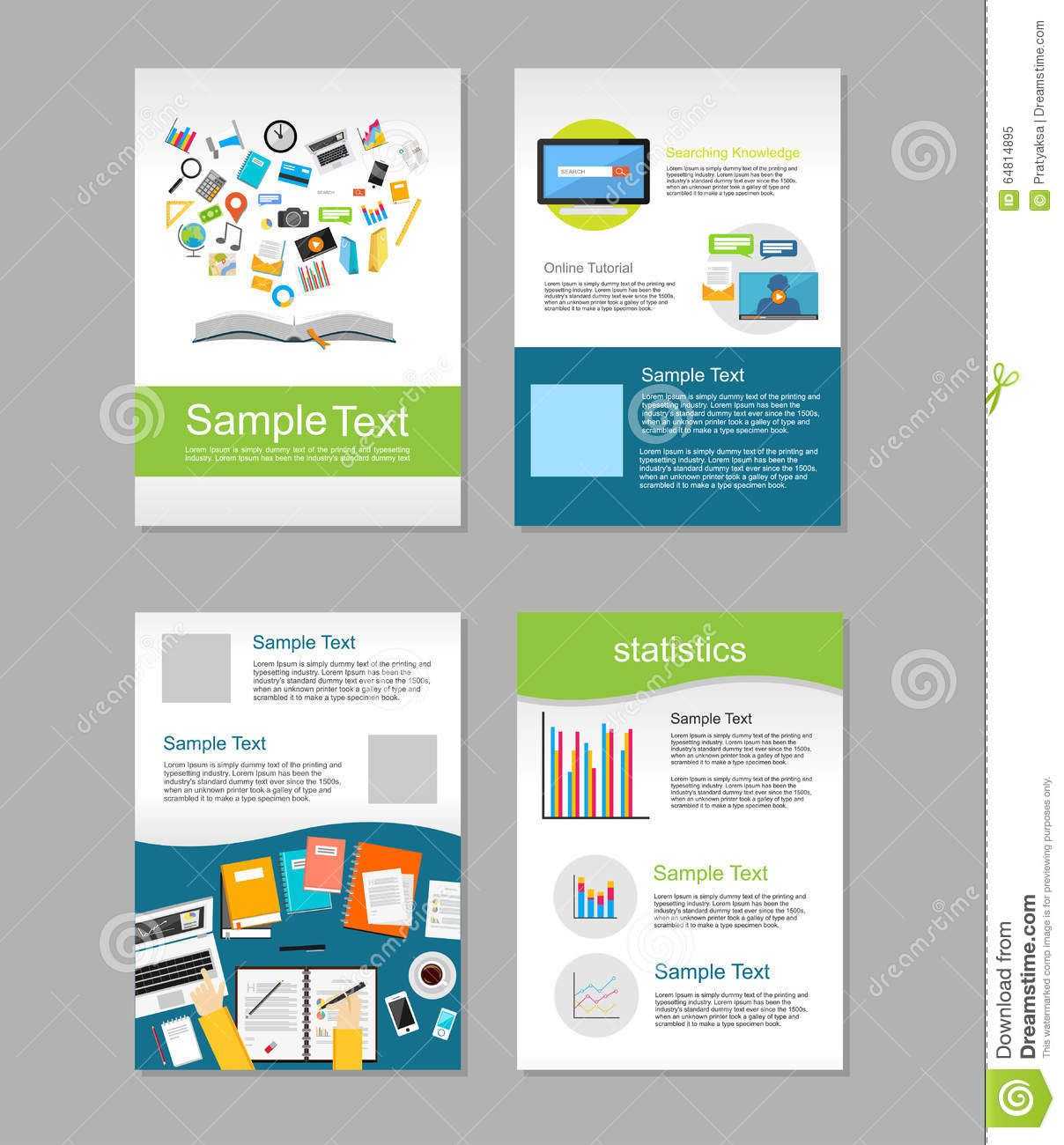 Set Of Flyer Brochure Design Templates Education Infographic Pertaining To Brochure Design Templates For Education