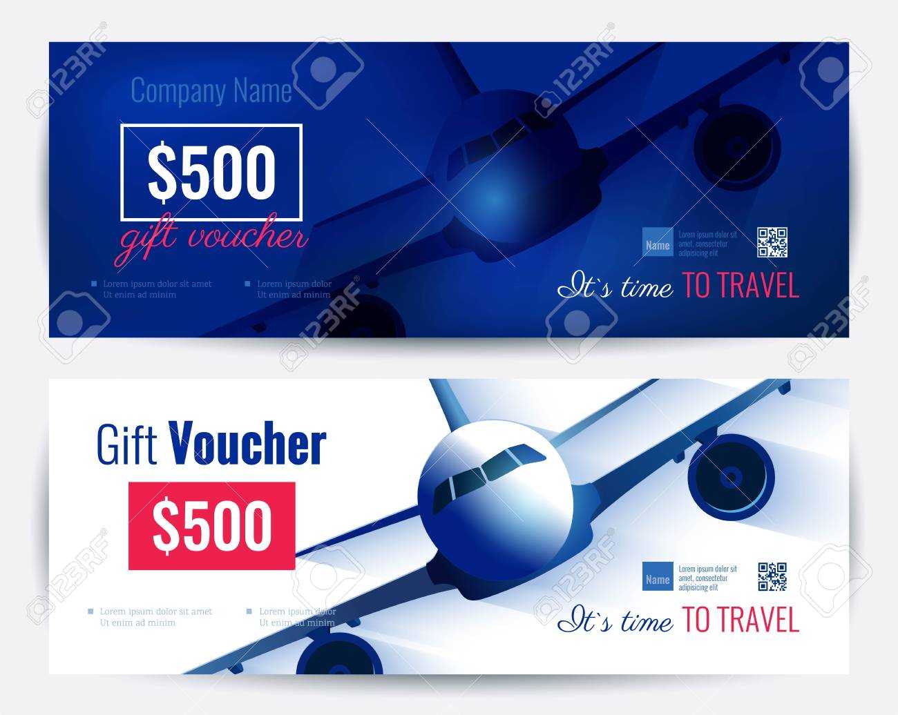 Set Of Gift Travel Voucher Template. Gift Certificate For A Regarding Free Travel Gift Certificate Template
