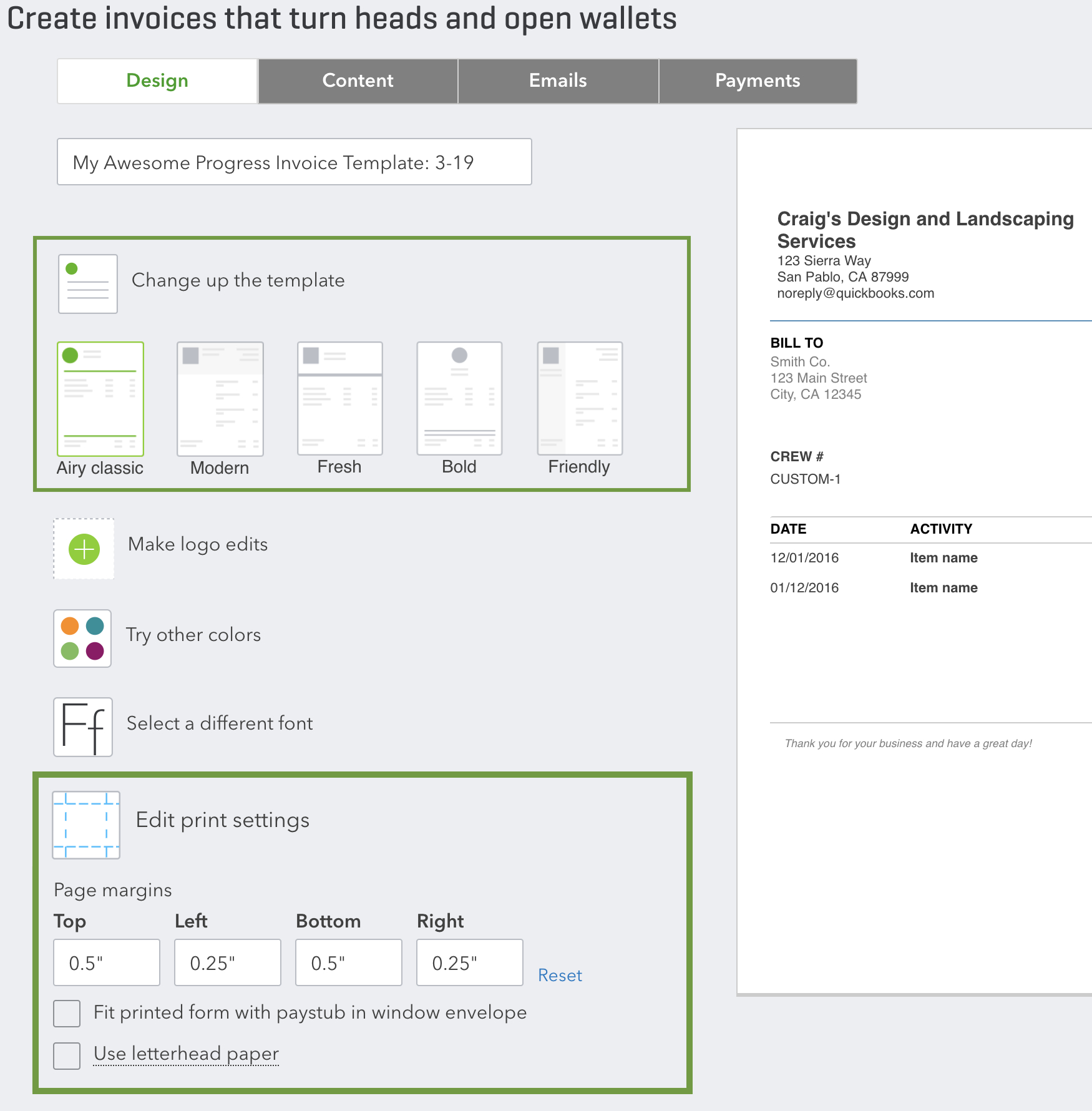 Set Up And Send Progress Invoices In Quickbooks On Regarding Quick Book Reports Templates