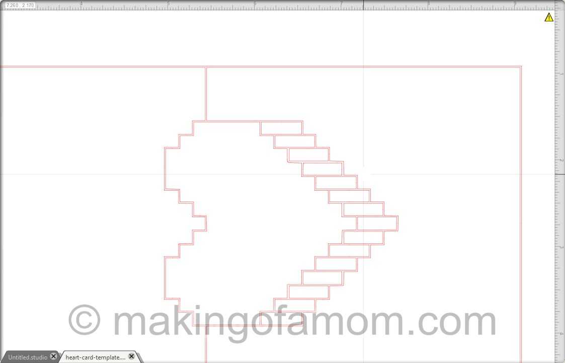 Silhouette Tutorial: Valentine Pixelated Popup Heart Card Intended For Pixel Heart Pop Up Card Template