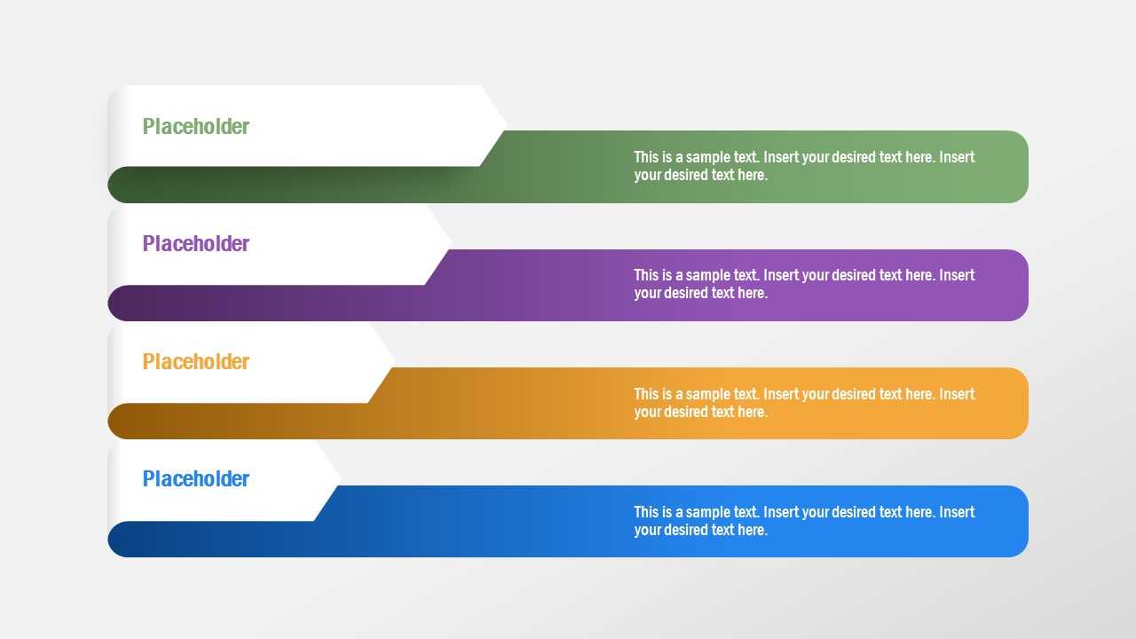 Simple 4 Item Strategy Diagram Powerpoint Template Inside Powerpoint 2013 Template Location