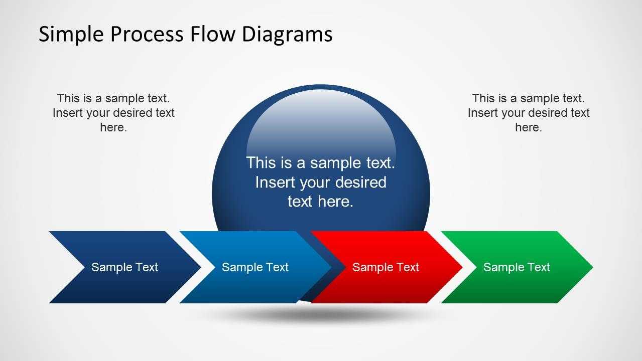 Simple Chevron Process Flow Diagram For Powerpoint | Ideas With Regard To Powerpoint Chevron Template
