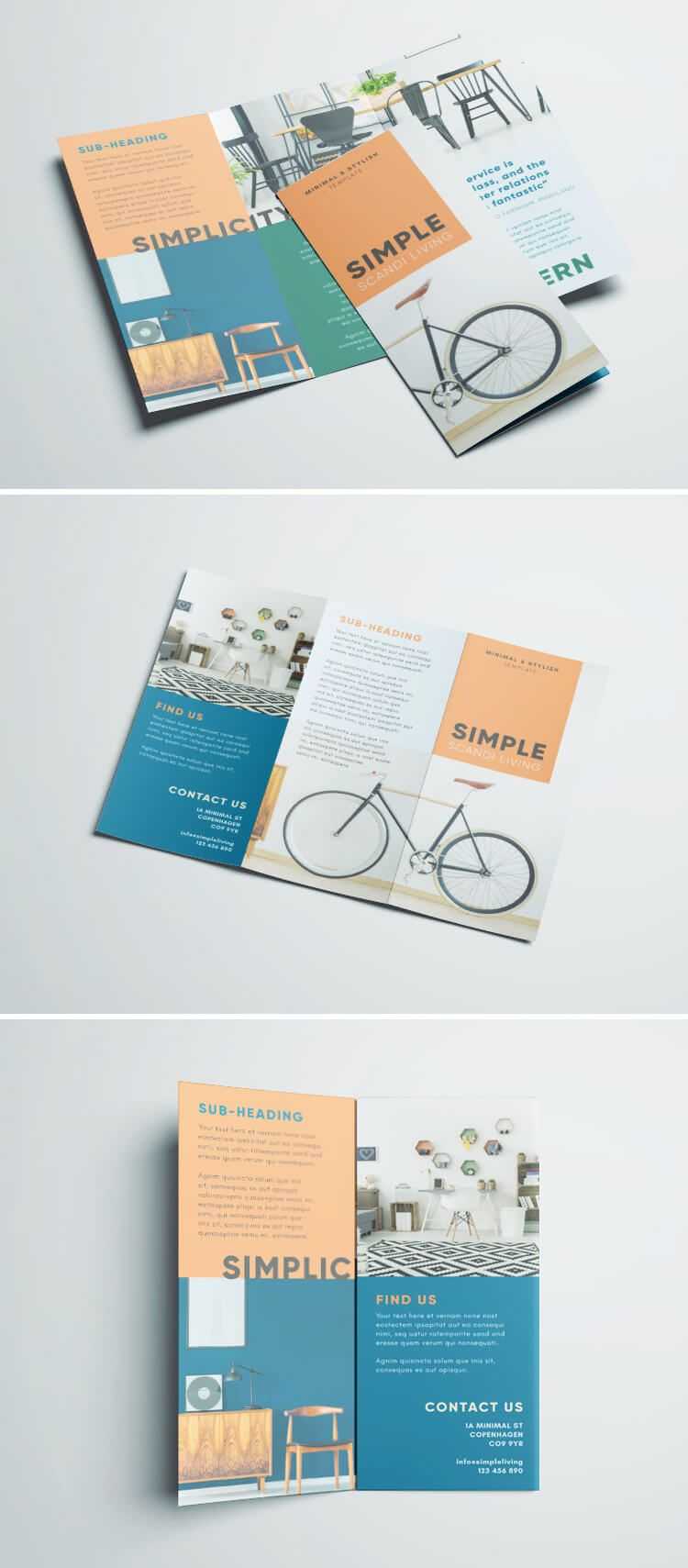 Simple Tri Fold Brochure | Brochure Design, Layout Design Within 3 Fold Brochure Template Free Download