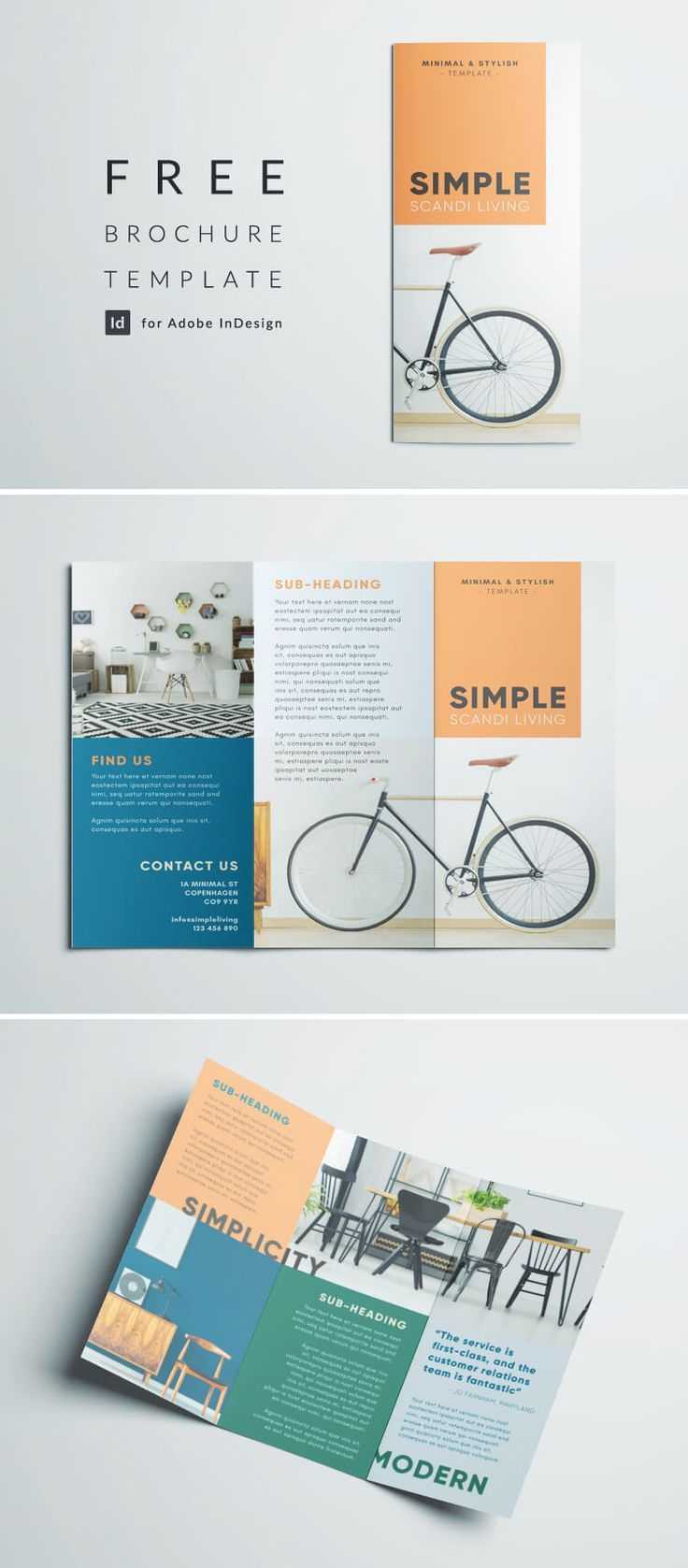 Simple Tri Fold Brochure | Design Inspiration | Graphic With Adobe Tri Fold Brochure Template
