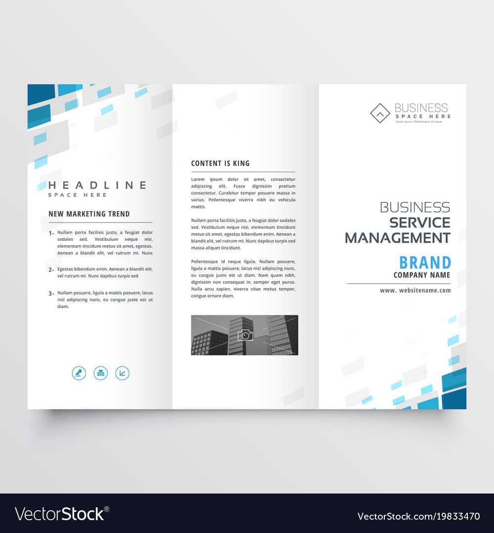 Simple Trifold Business Brochure Template Design With One Page Brochure Template