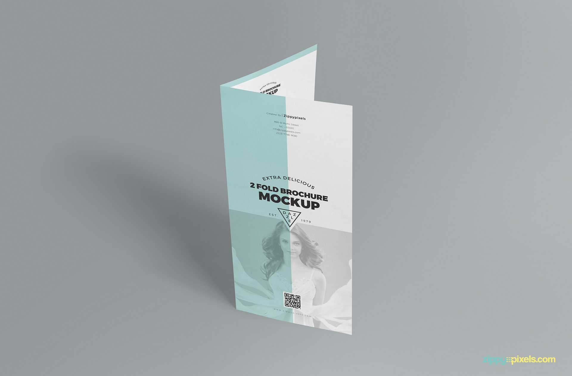 Slick Free 2 Fold Brochure Mockup Psd | Zippypixels Pertaining To 2 Fold Brochure Template Psd