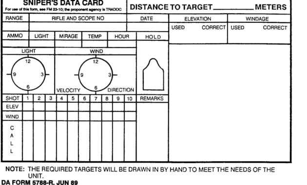 Sniper Data Card | Hunting | Range Shooter, Shooting Targets pertaining to Dope Card Template