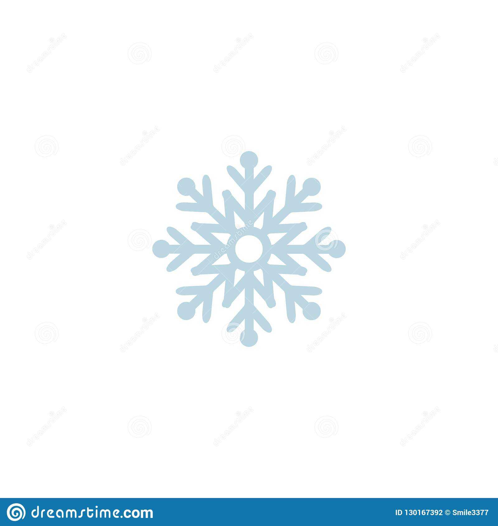 Snowflake Icon. Template Christmas Snowflake On Blank For Blank Snowflake Template