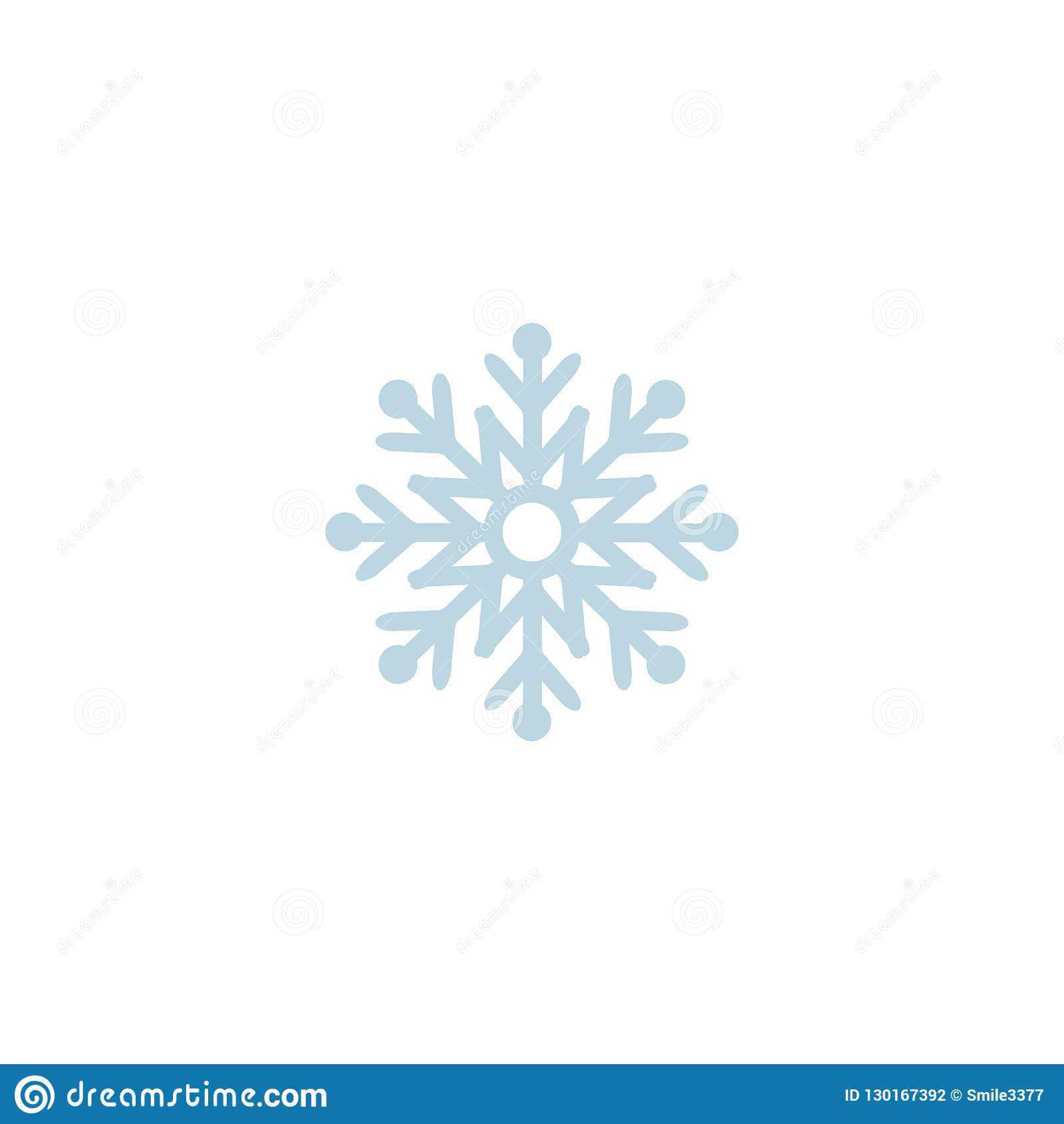 Snowflake Icon. Template Christmas Snowflake On Blank For Blank Snowflake Template