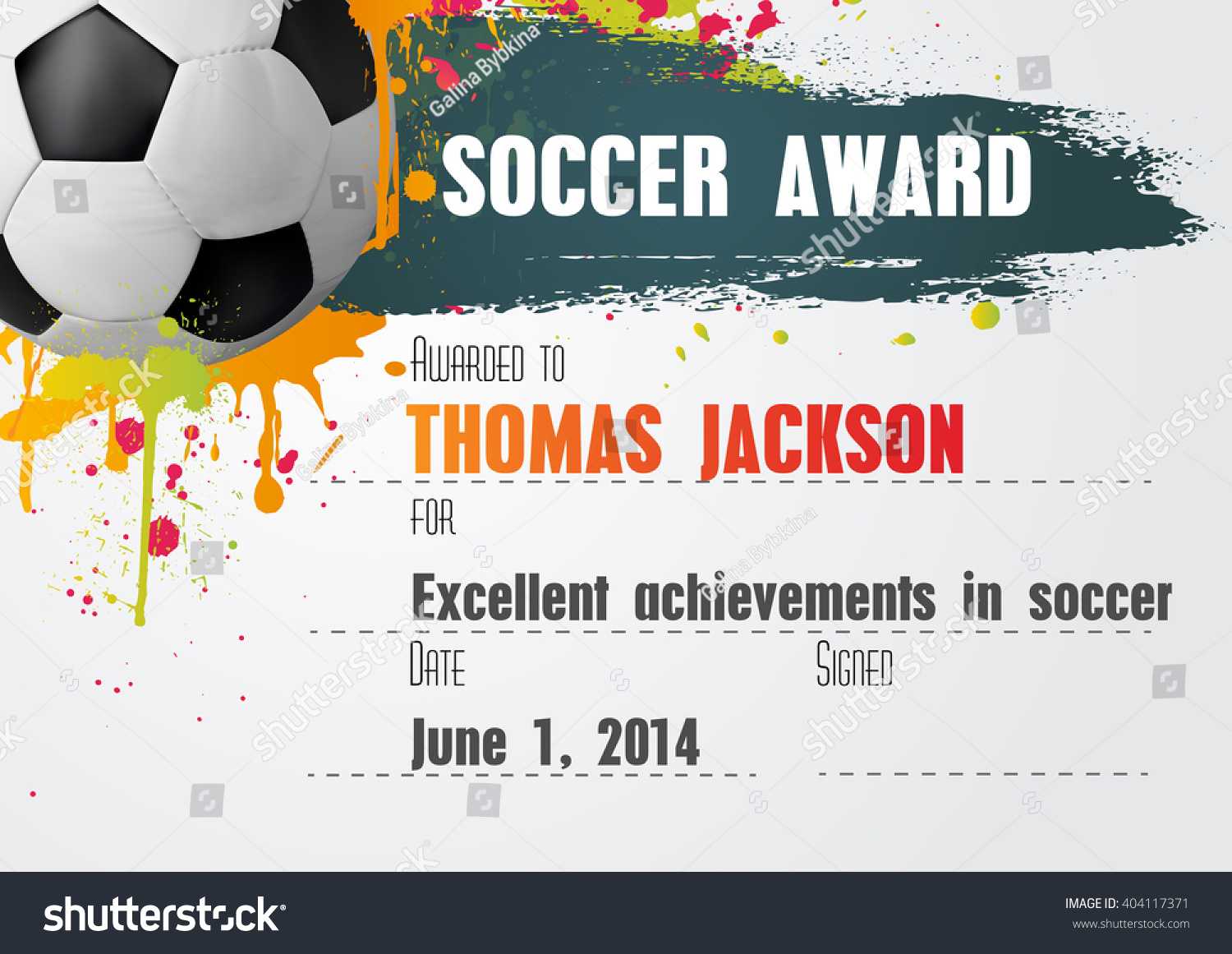 Soccer Certificate Template – Atlantaauctionco For Soccer Certificate Templates For Word