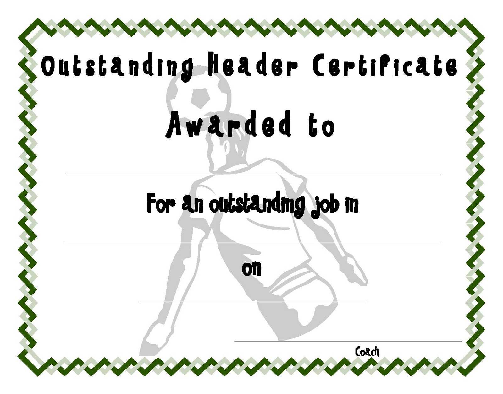 Soccer Certificate Templates | Activity Shelter Inside Soccer Certificate Template