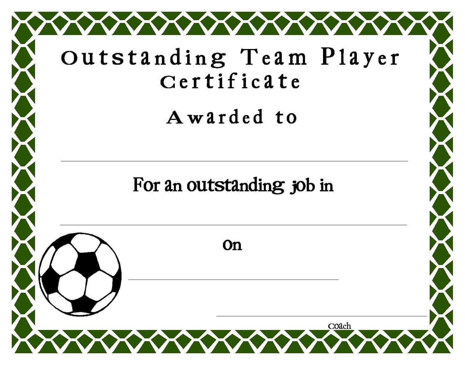 Soccer Certificate Templates Blank | K5 Worksheets Intended For Soccer Certificate Template