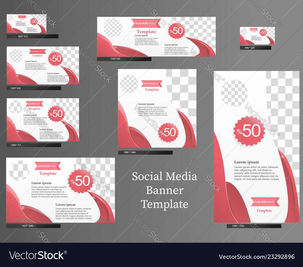 Social Media Banner Template Set Within Product Banner Template