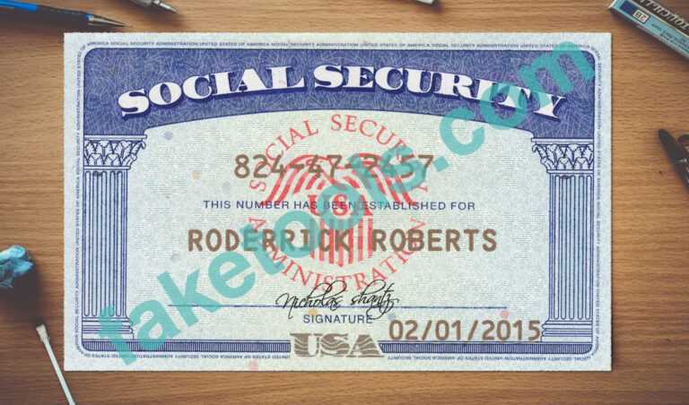 Social Security Card Template Psd