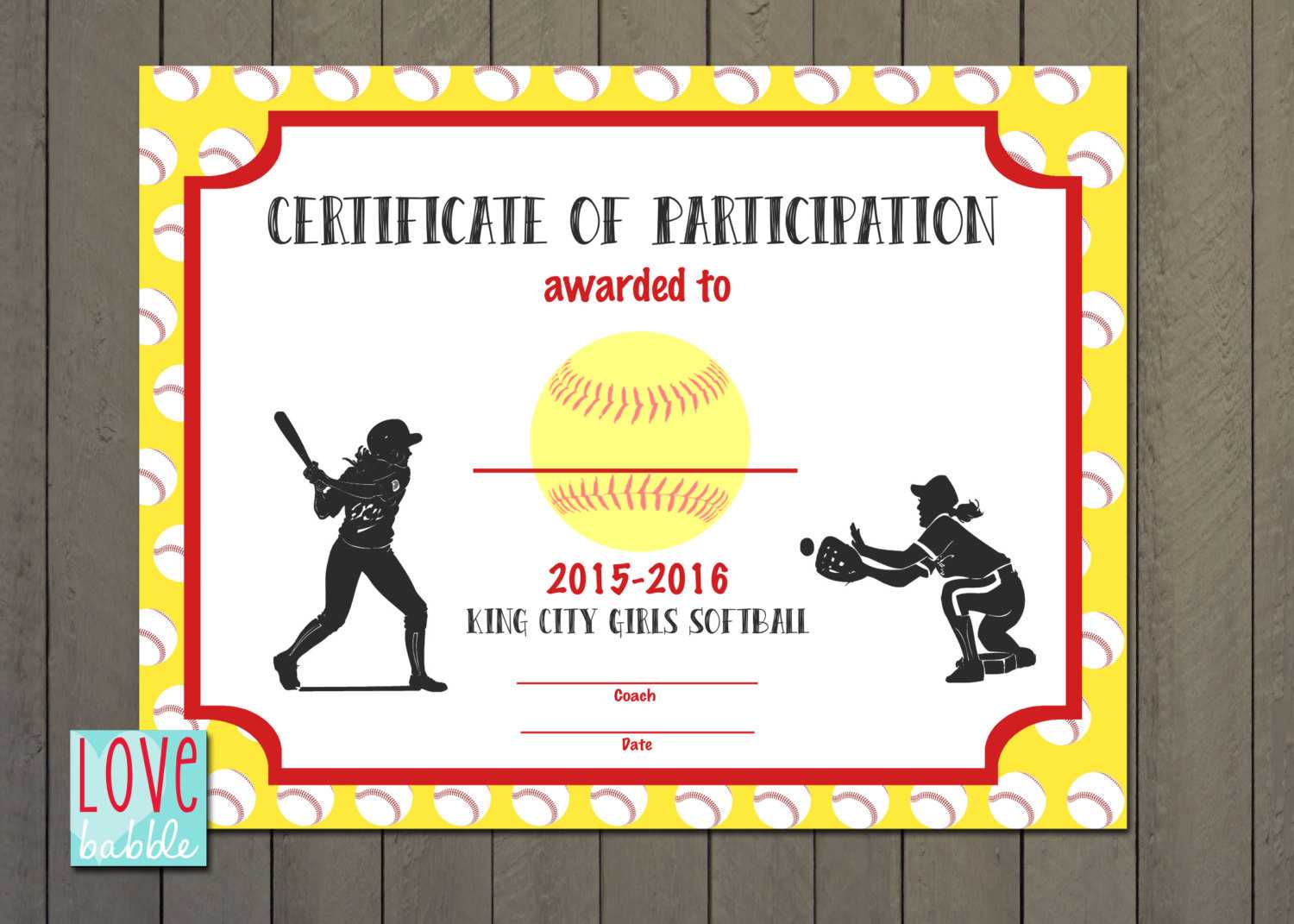 Softball Award Certificate Template - Taid.tk For Softball Award Certificate Template