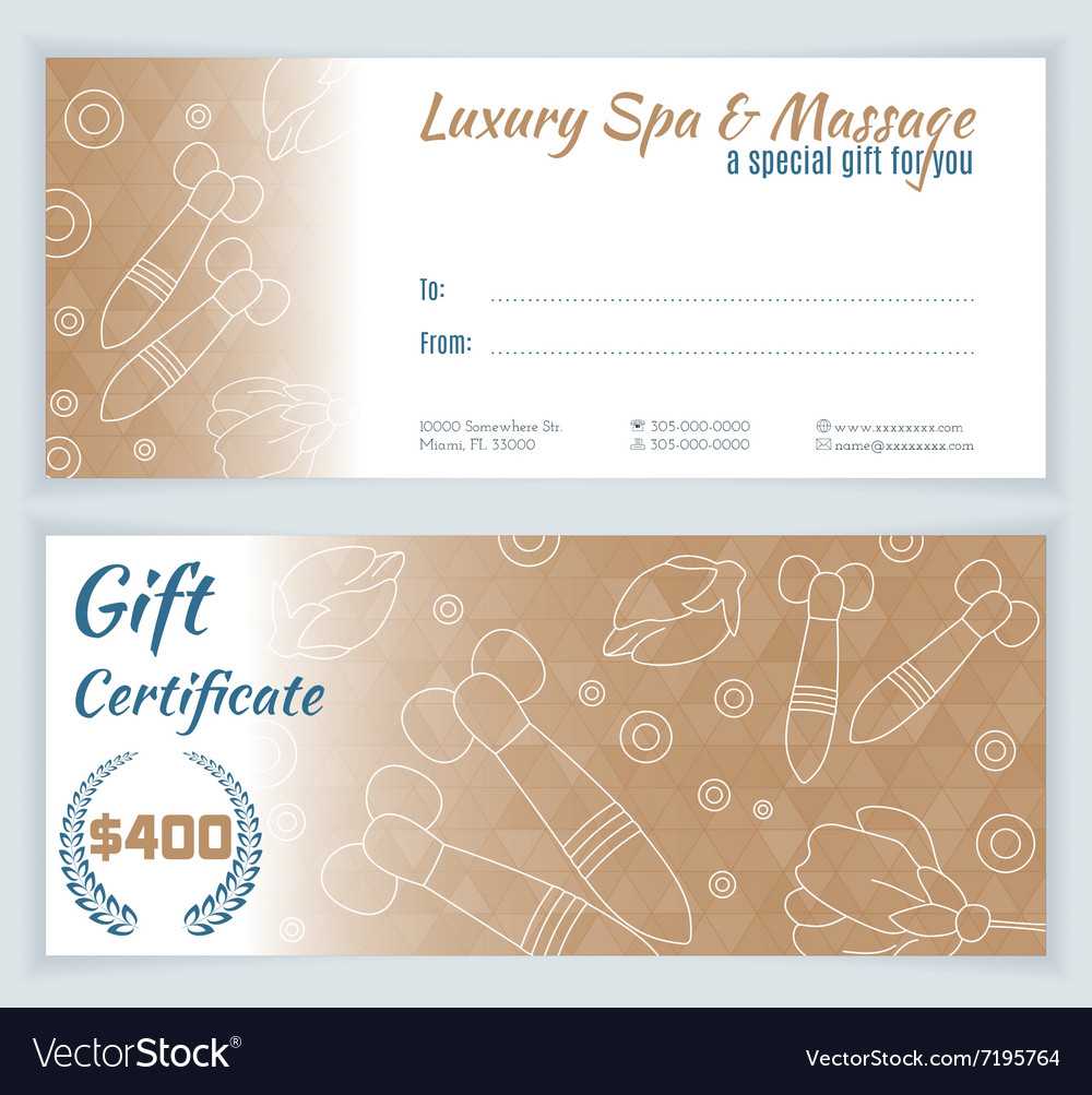 Spa Massage Gift Certificate Template Throughout Massage Gift Certificate Template Free Download