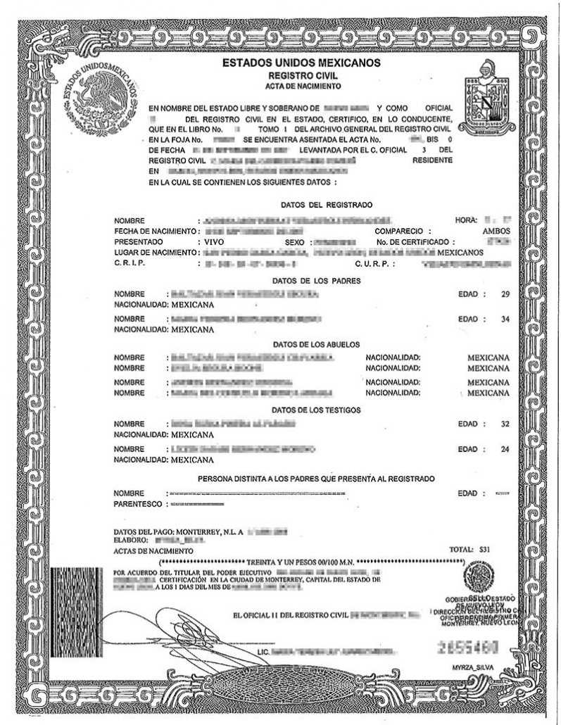 Spanish Birth Certificate Translation | Burg Translations Pertaining To Birth Certificate Translation Template English To Spanish