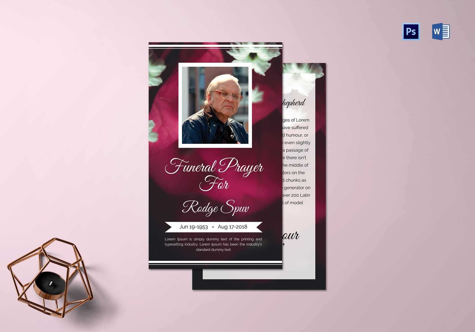 Special Funeral Prayer Card Template Throughout Prayer Card Template For Word