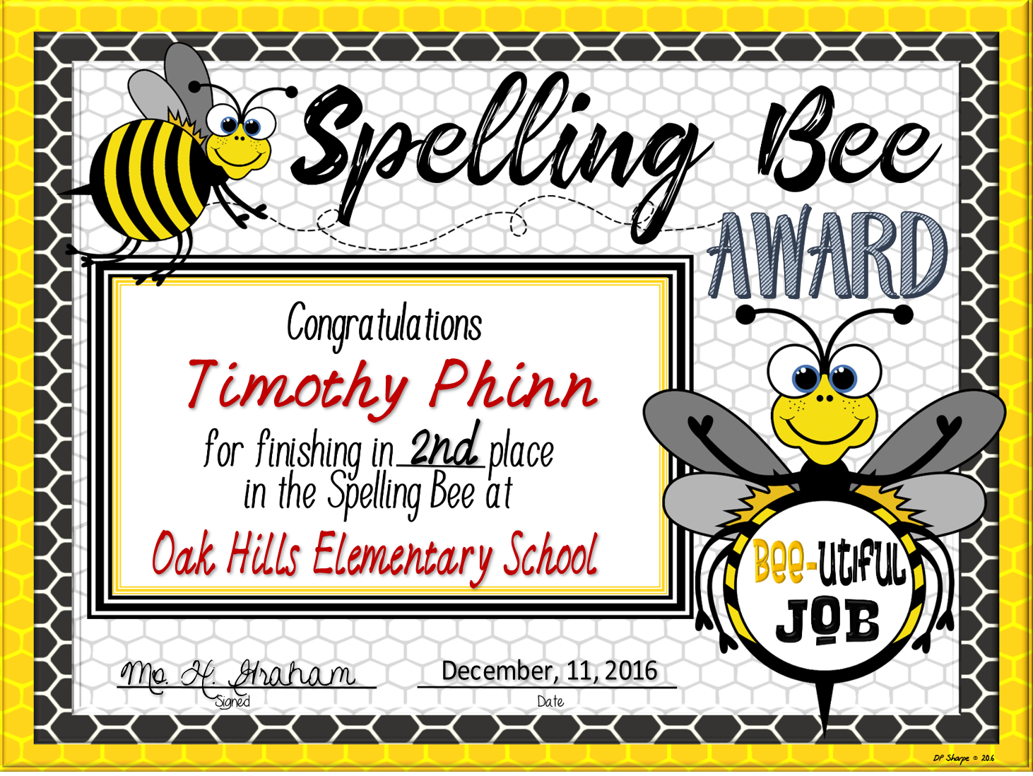 Spelling Bee Awards ~ Fillable | Spelling Bee, Bee Inside Spelling Bee Award Certificate Template