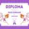 Sports Award Diploma Template, Kids Certificate With Gymnast.. Regarding Gymnastics Certificate Template