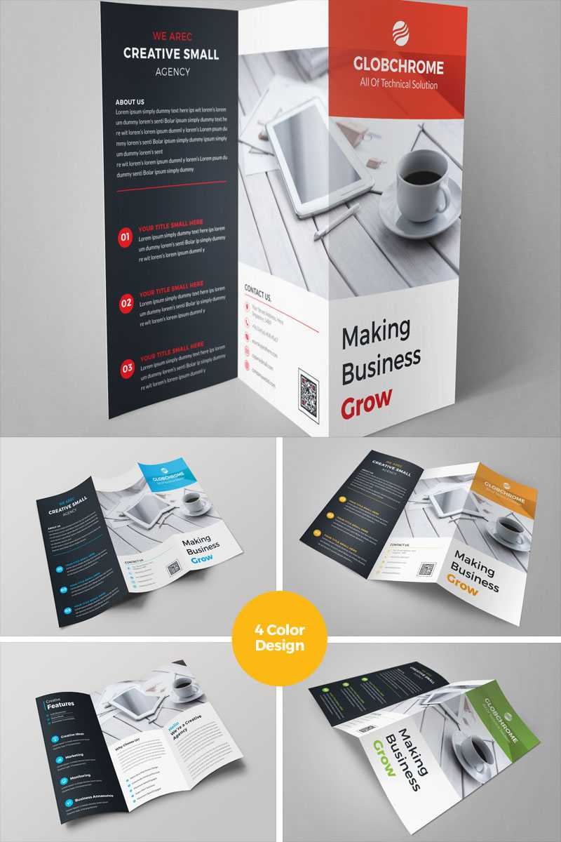 Square Tri Fold Brochure Template Corporate Identity Template Throughout Technical Brochure Template