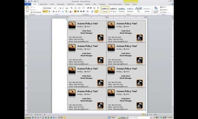 Standard Business Cards Microsoft Word 2013 Design Card in Word 2013 Business Card Template