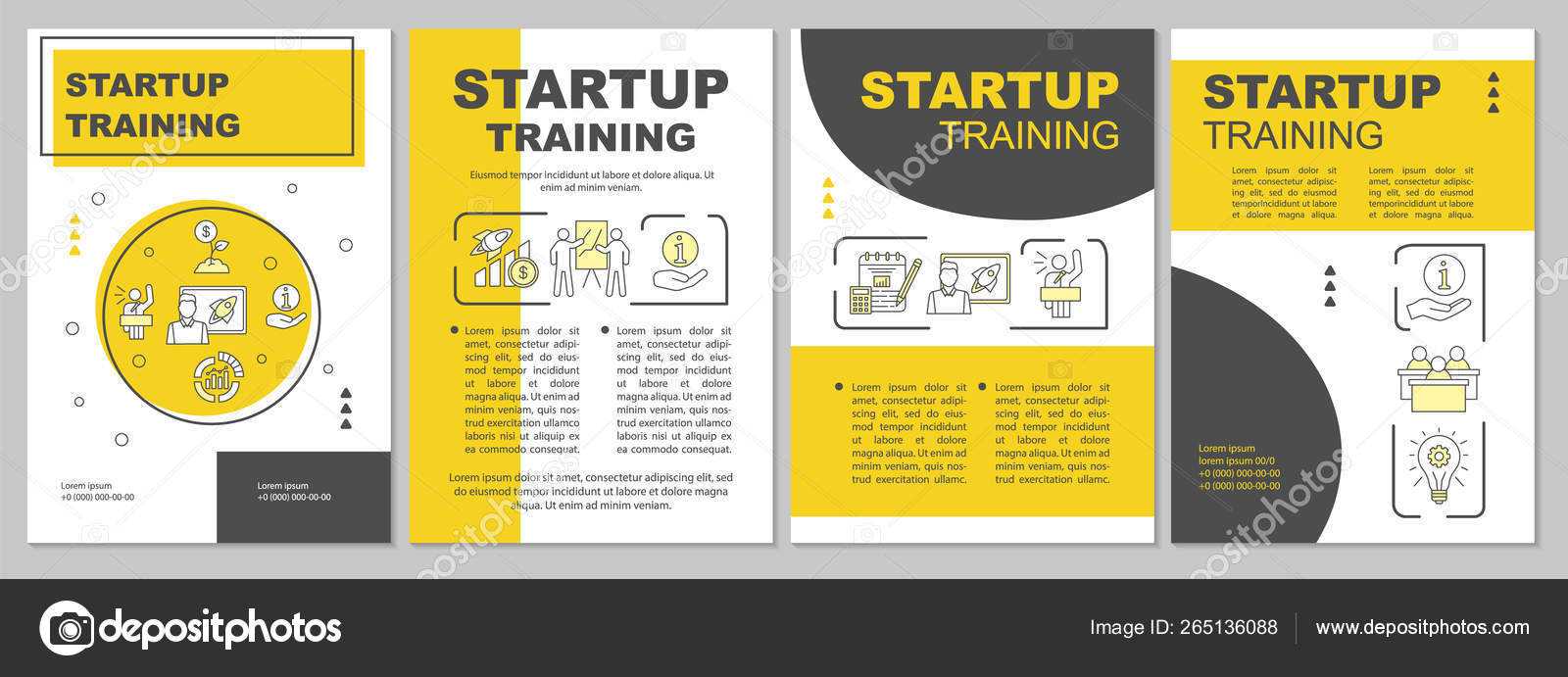 Startup Training Brochure Template Layout — Stock Vector Throughout Training Brochure Template