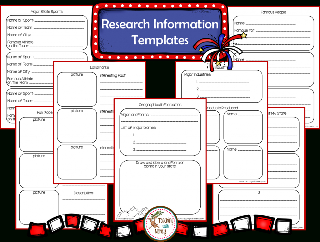 State Report Research Project Made Easy! | Teaching With Nancy Regarding State Report Template