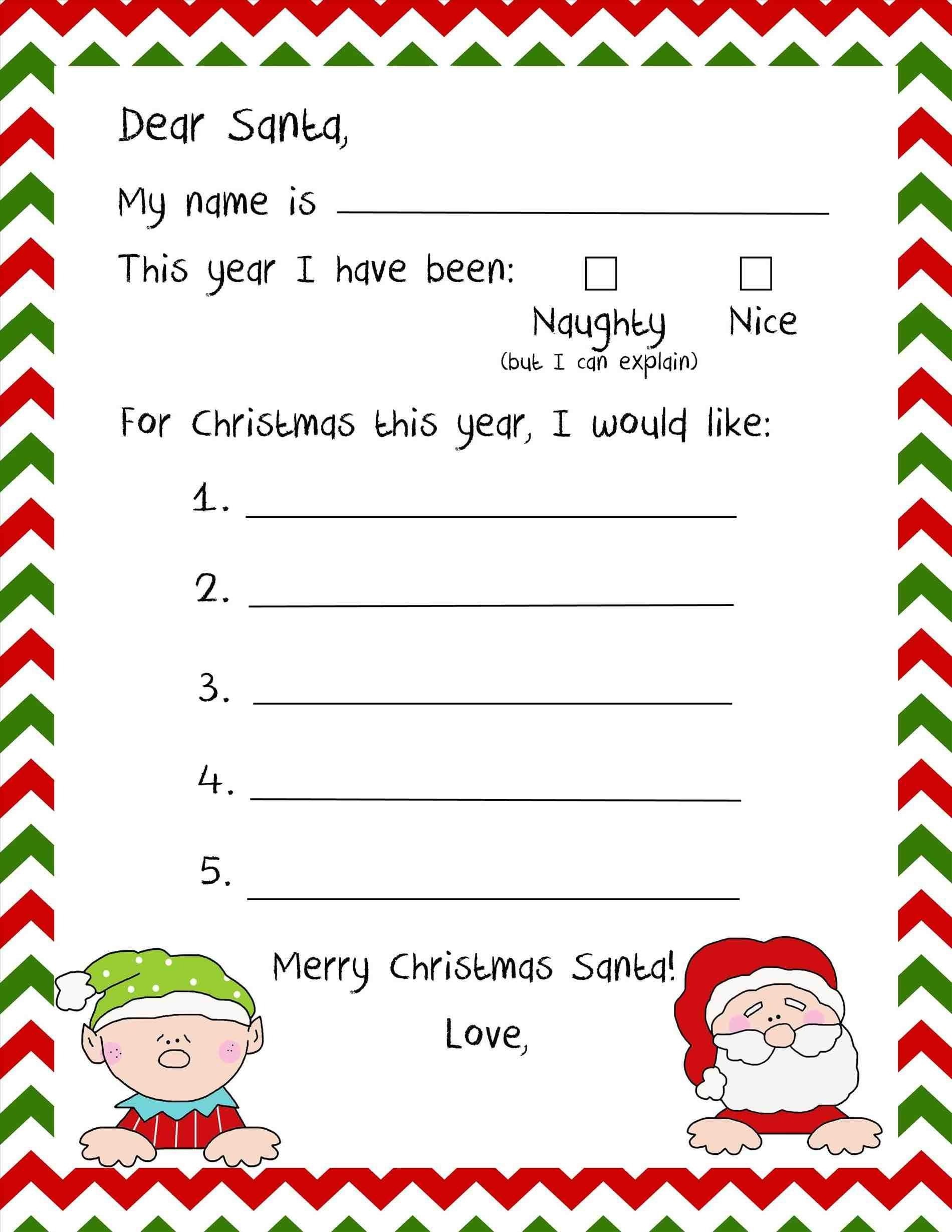 Stationary For Kids To Write Santa Free Stationery Templates Pertaining To Christmas Note Card Templates