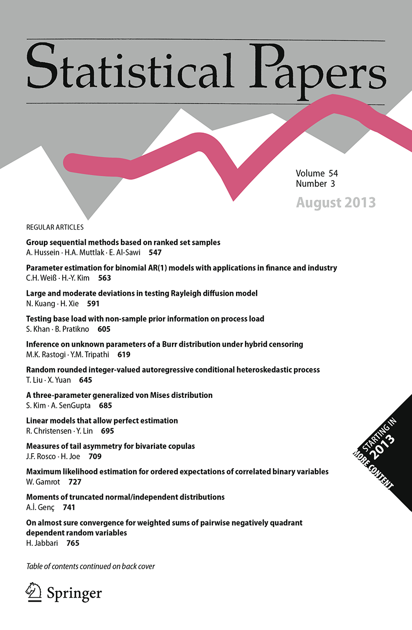 Statistical Papers – Springer Latex Template – Overleaf Pertaining To Latex Technical Report Template