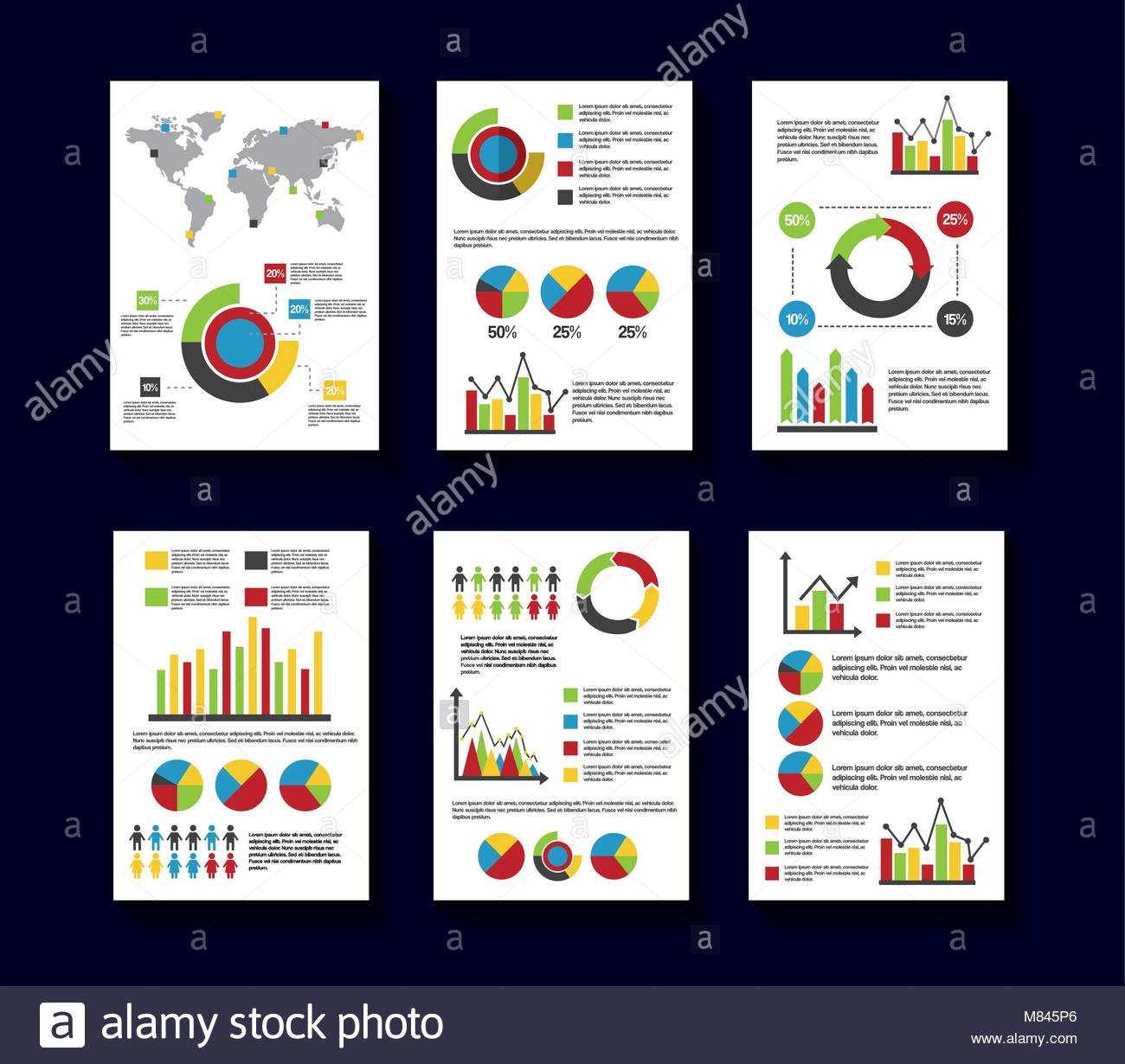 Statistics Data Business Report Template Style Charts And Regarding Illustrator Report Templates