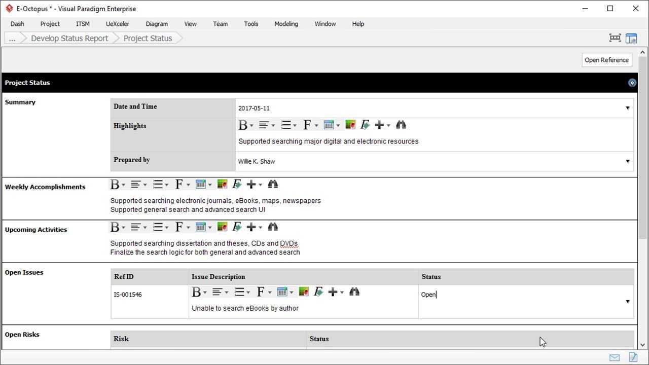 Status Report Template – Project Management With Software Development Status Report Template