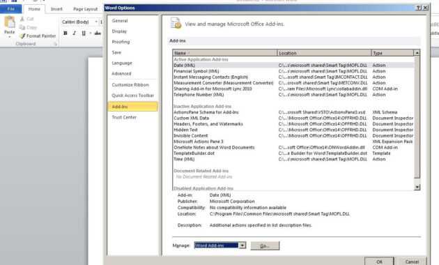 Steps To Enable Bi Publisher Add-In Menu In Microsoft Office throughout Word 2010 Templates And Add Ins