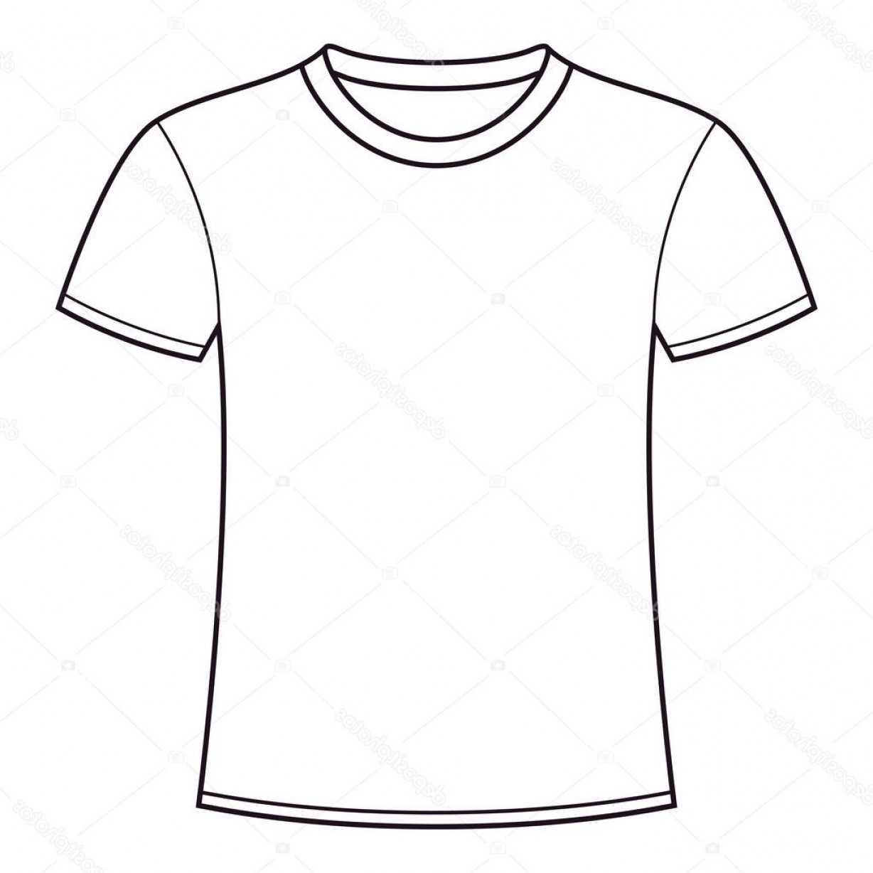 Stock Illustration Blank T Shirt Template | Soidergi Intended For Blank T Shirt Outline Template