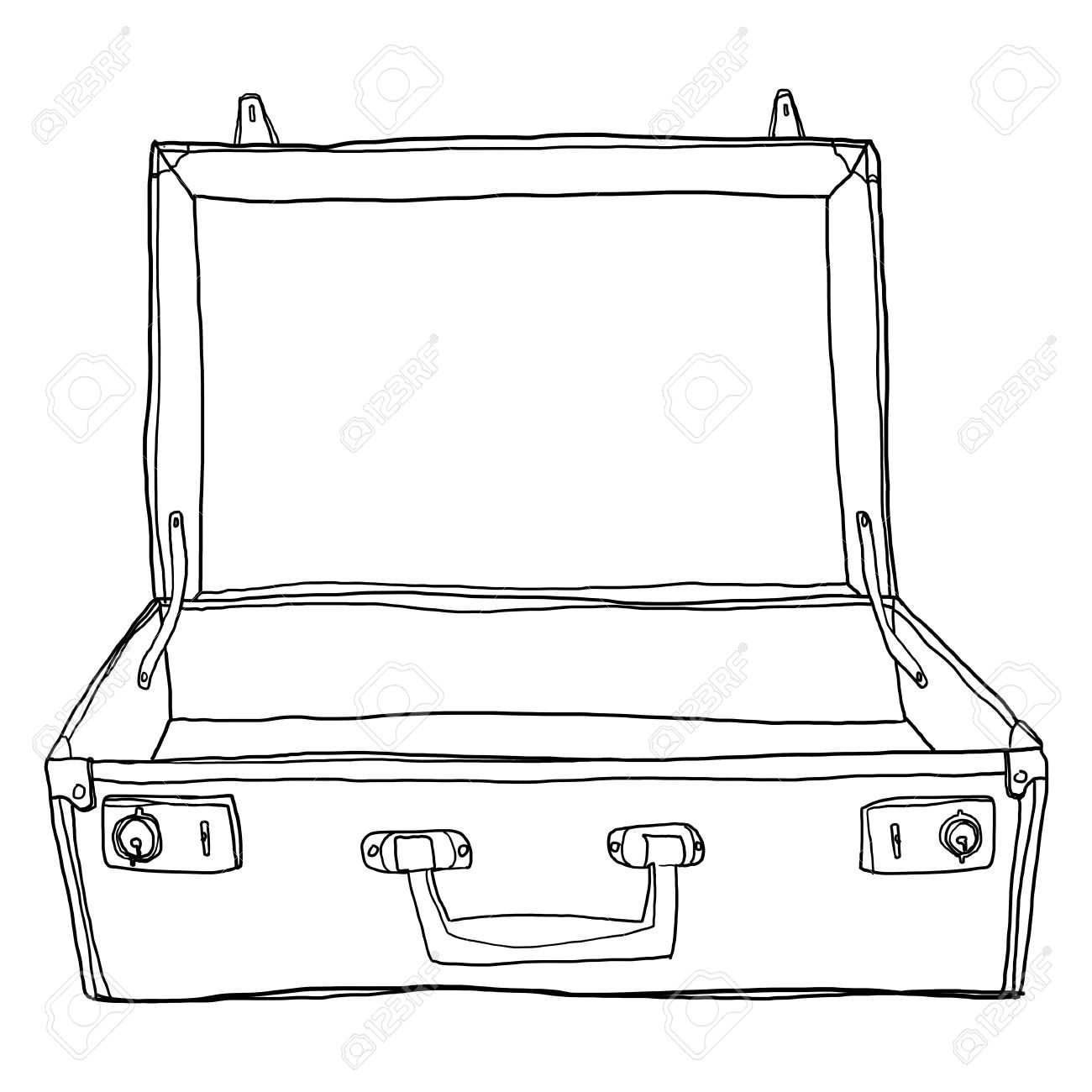 Stock Illustration Pertaining To Blank Suitcase Template