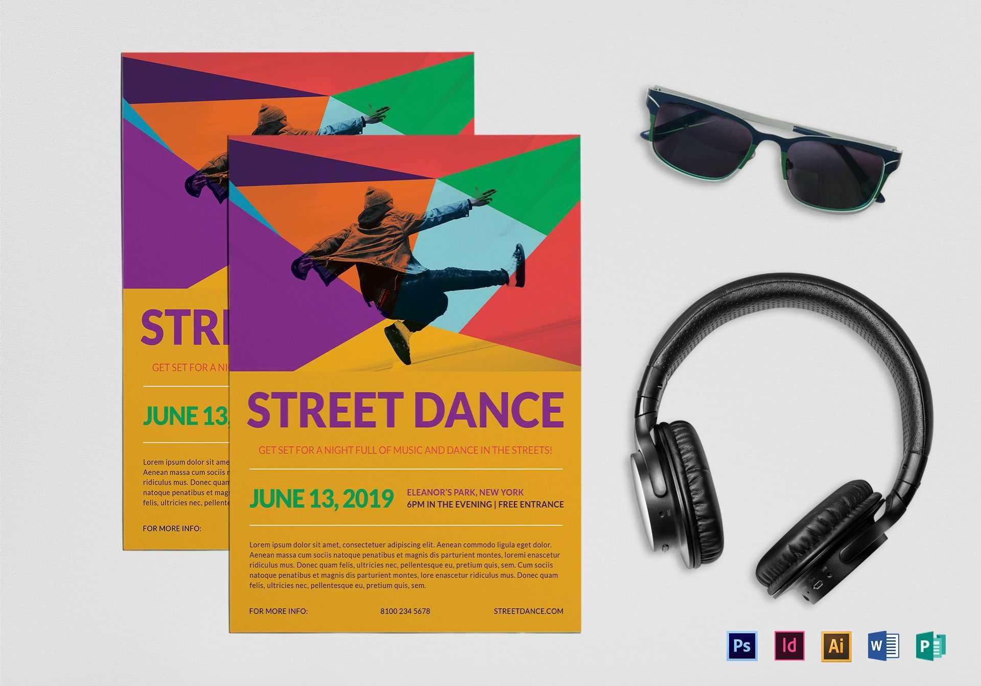 Street Dance Flyer Template Intended For Dance Flyer Template Word