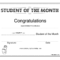 Student Of The Month Certificates | Student Of The Month Intended For Free Printable Student Of The Month Certificate Templates