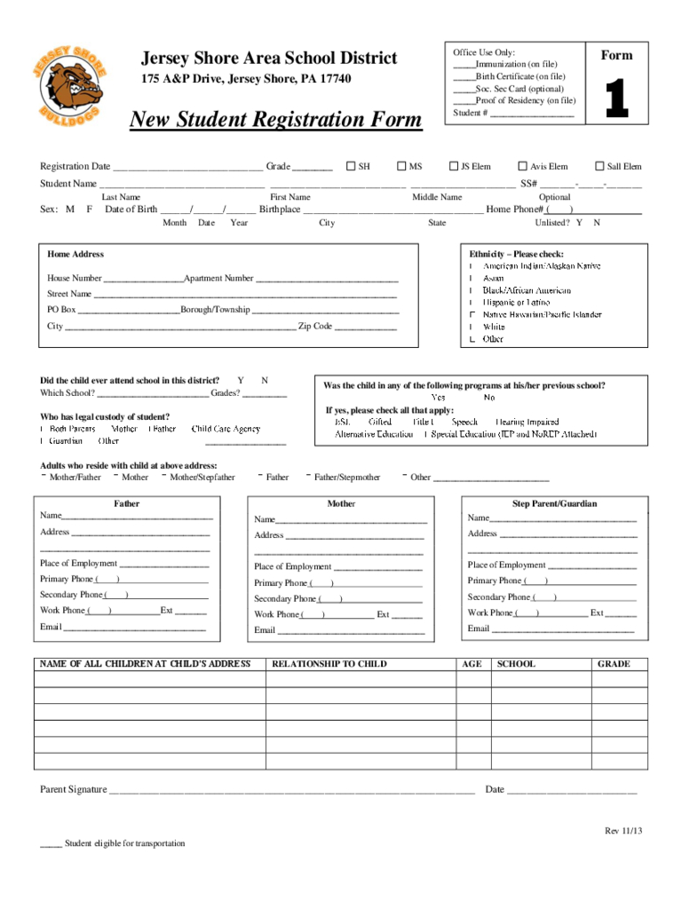 Student Registration Form – 5 Free Templates In Pdf, Word Regarding School Registration Form Template Word