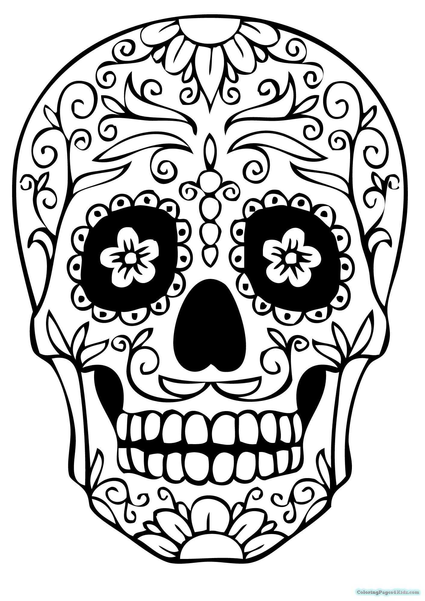 Sugar Skull Drawing Template At Paintingvalley | Explore In Blank Sugar Skull Template